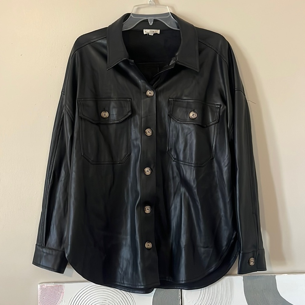 Aaron & Amber Faux Leather Jacket Size M